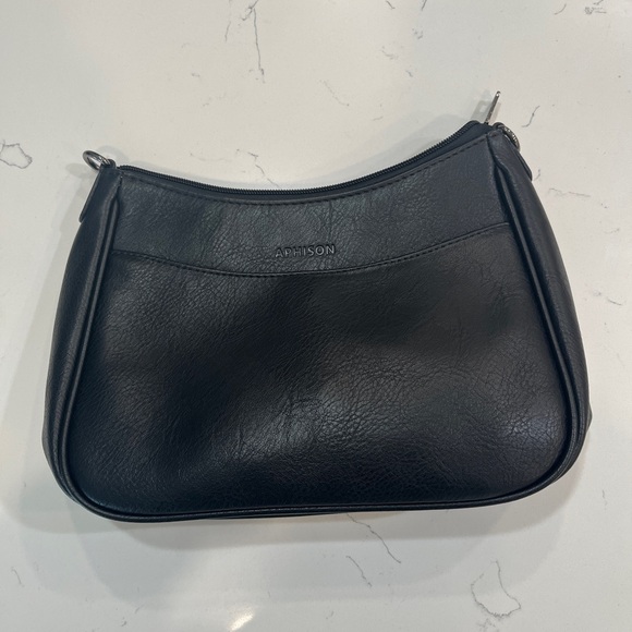 aphison Handbags - Black Leather Clutch